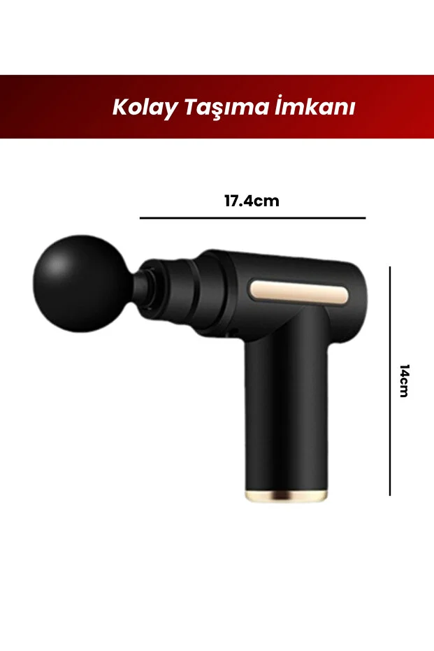 Darbeli Titreşimli Şarjlı Sporcu Masaj Tabancası Masaj Aleti Kas Rahatlatıcı